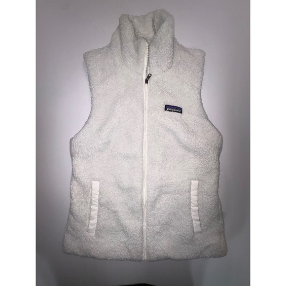 Patagonia Jackets & Blazers - Patagonia Los Gatos Fleece Vest Womens Small White Full Zip High Pile Soft 25216